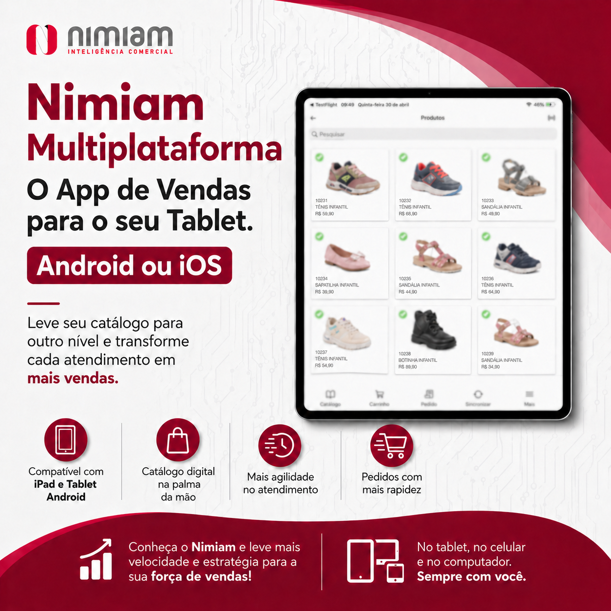Nimiam: O App de Vendas para o seu Tablet, Android ou iOS.